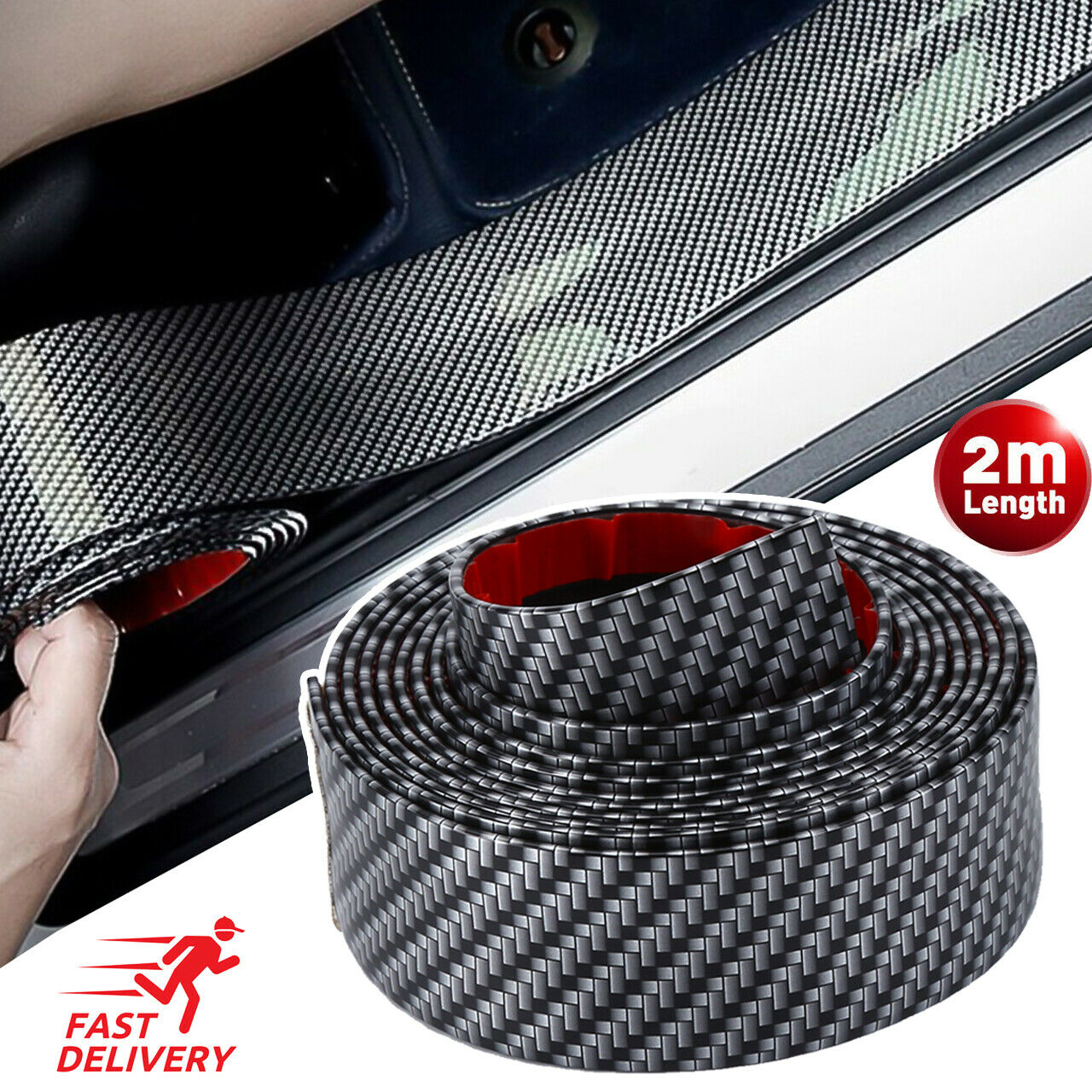 Crepe Pan Carbon - Protecteur de seuil de porte anti-rayures